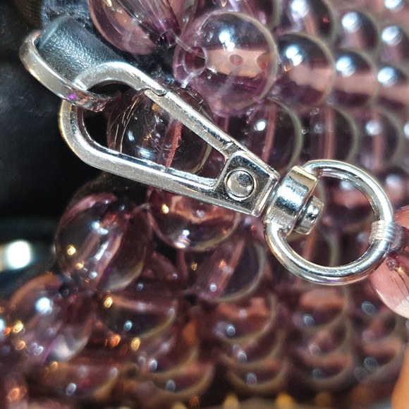 NWT Zara handbag, chunky bead shoulder bag minibag, beautifully light reflective - Picture 11 of 17